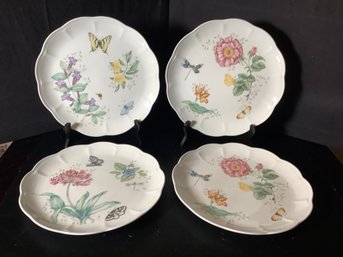 4 Lenox Butterfly Meadow Plates 11 Inch
