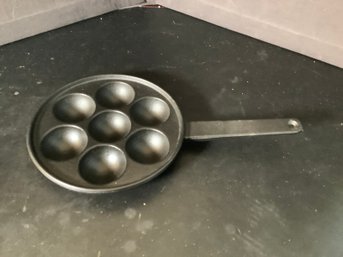 New Cast Iron Aebelskiver Danish Puff Pancake Pan