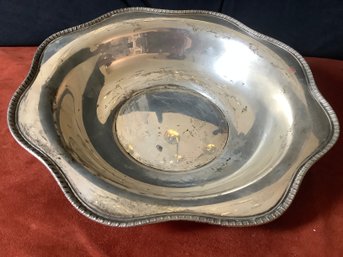 Sterling Silver 10 Inch Serving Bowl By Quaker Silver Co.