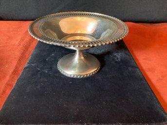 Sterling Silver Footed Candy Dish With Pierced Design
