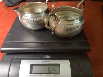 Gorham Sterling  Silver Sugar Bowl & Creamer