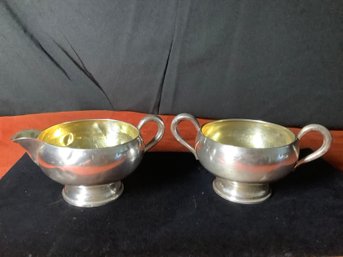 Alstom Weighted Sterling Silver Sugar And Creamer