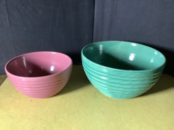 Vintage Set Of 2 Ceramic Bowls