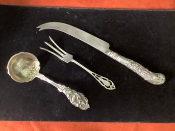 3 Great Sterling Silver Serving Pieces-Read Description