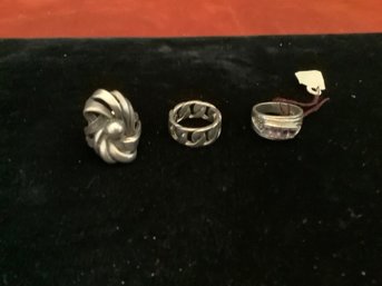 Sterling Silver Rings-Group Of 3