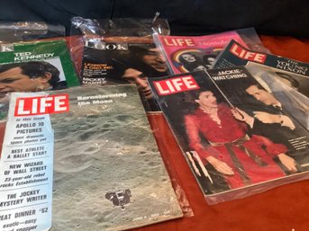 Ephemera Look Magazine, Lennon & Ono, Life Magazine Jackie Watching & More