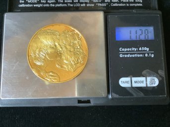 Two Appostles Sterling Silver Gold Electroplate Coin