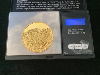 Galatea Sterling Silver Gold Electroplate Coin