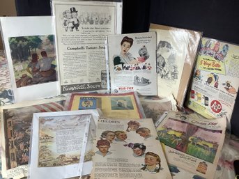 An Assortment Of Ephemera-Ads & Pictures At Least 10