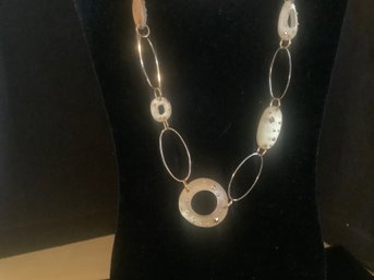 Stunning  Oval Lucite Necklace & Earring Set