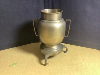 Vintage Japanese Real Brass Footed Vessel/Vase/Urn