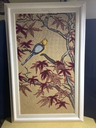 Wall Art Needle Point Bird On Branch