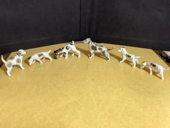6 Occupied Japan Ceramic Dogs