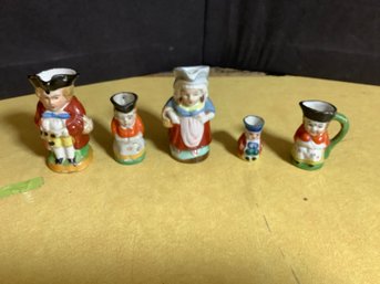 5 Vintage Miniature Creamers Occupied Japan