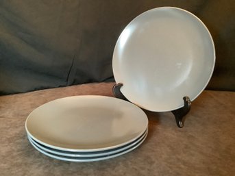 Group Of 4 Gray Dinner Plates