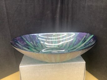 Art  Glassware In Blues &  Greens