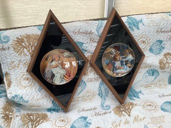 Collector Sandra Kuck Wall Plates In Wood Frames