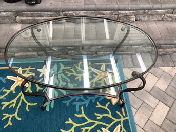 Glass Top Metal Frame Table