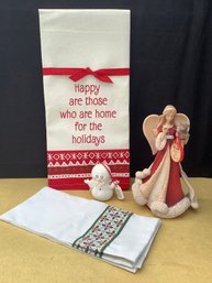 The Hearts Of Christmas And  Dept 56 , New Tea Towel
