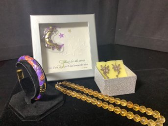 Naughty Fairy 925 Sterling Silver Earrings,, Enameled Bracelet W/ Matching Brooch & More