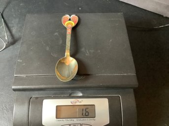 Sterling Silver A Michelsen Enameled Spoon Lot 2