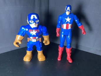 2 Captain America Figurines