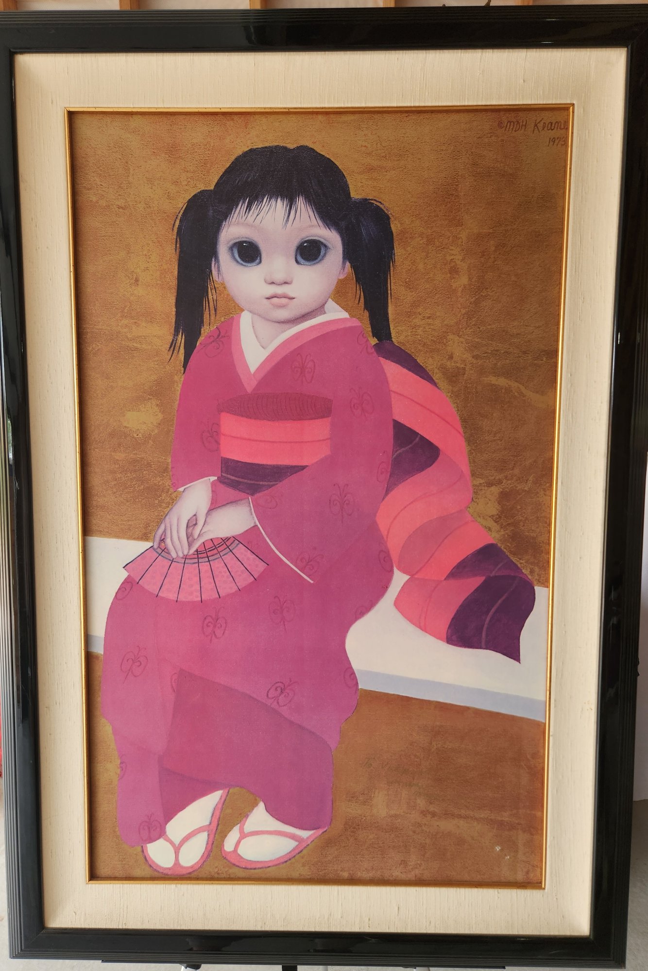 Margaret Keane Princess Of The East Lithograph, Vintage 1973, Japanese  Girl, LE #3951 | Auctionninja.com, image size:1334x2000