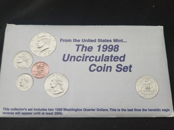 1998 P&D U.s. Mint Uncirculated Coin Set Philadelphia Denver Coins