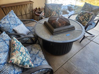 4 Luxury Patio Chairs With Cushions - 28' X 29' X 34'H - Sturdy Lawn Garden Furniture