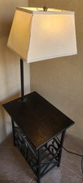 Floor Lamp With Side Table - Tested - Laminate Surface