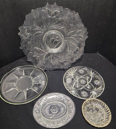 4 Pcs Glass, Some VTG EAP, Brilliant, Anchor Hocking