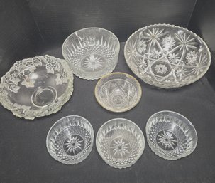 Mixed Lot Glass Serving Platters Bowls