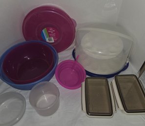 Plastic Food Storage Containers- Deviled Egg & Cake Taker, Bowls, Microwave Cookware