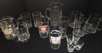 15 Bar Glasses-Shot Beer-Barware, Coors, Some VTG
