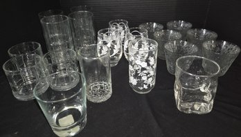 Mixed Lot Bar & Kitchen Glasses & Tumblers, Some Vintage - Anchor Hocking