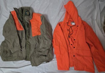 2 Hunting Jackets- One Large Cabela's, One American Field Medium