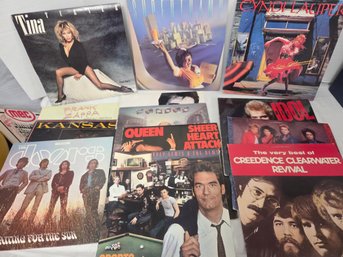 13 Classic Record Albums Vinyl Records Tina Doors Queen CCR Idol Kansas Huey Cyndi Supertramp Zappa
