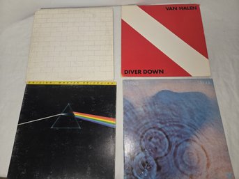 4 Albums: Van Halen & 3 Pink Floyd Vinyl Records