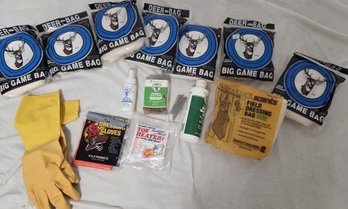 Field Dressing & Big Game Bags, Gloves-Most NIB- Hunting Equipment