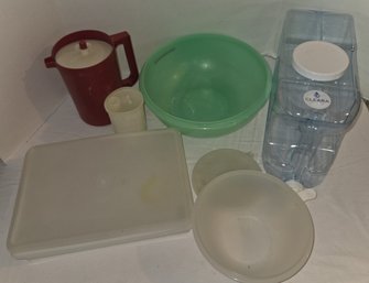 5 VTG Tupperware Pcs-Pitcher, Snack Keeper Mixing Bowl