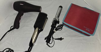 Blow Dryer Remington All That Curlers Set, Flat Iron Straightener & Curling Iron