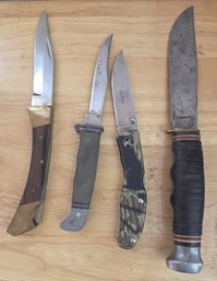 4 Knives - One Is Buck #102, Cabela's, Kabar