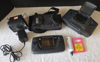 Sega Game Gear Video Game System Handheld Gaming W/ Peripheral Accessories