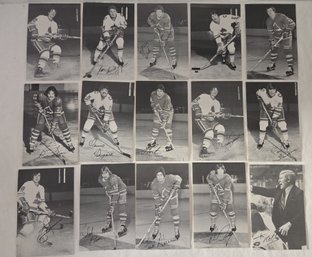 15 Postcard Size Photo Cards Prints Hockey NHL Players - Vintage Sports Ephemera