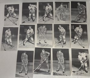 14 Postcard Size Photo Cards Prints Hockey NHL Players - Vintage Sports Ephemera