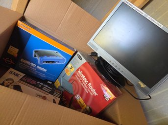 Computer Monitor, Router - See Pics