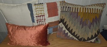 4 Throw Pillows- Geometric Patterns & Textures