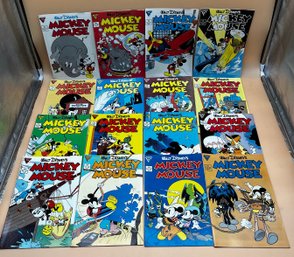 Large Lot Of Disneys Mickey Mouse Comic Books