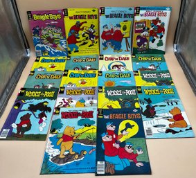 Large Lot Of Vintage Disney Comic Books, Winnie The Pooh, The Beagle Boys And Chip N Dale
