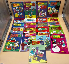Large Lot Of Vintage Walt Disneys Comics And Stories Comic Books